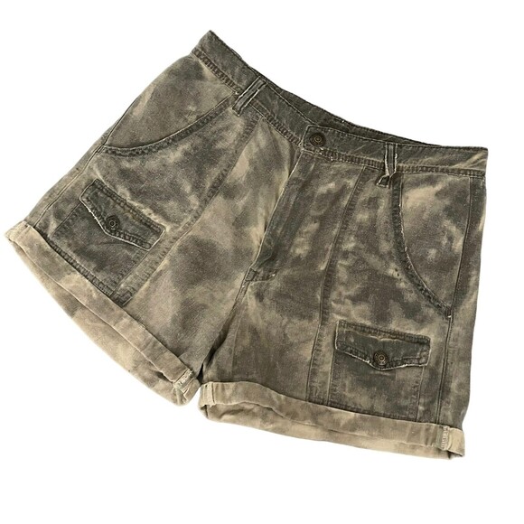 Ralph Lauren Denim Supply Cargo Shorts Womens Size 8 Green Bleached Wash Cuffed - Picture 11 of 11
